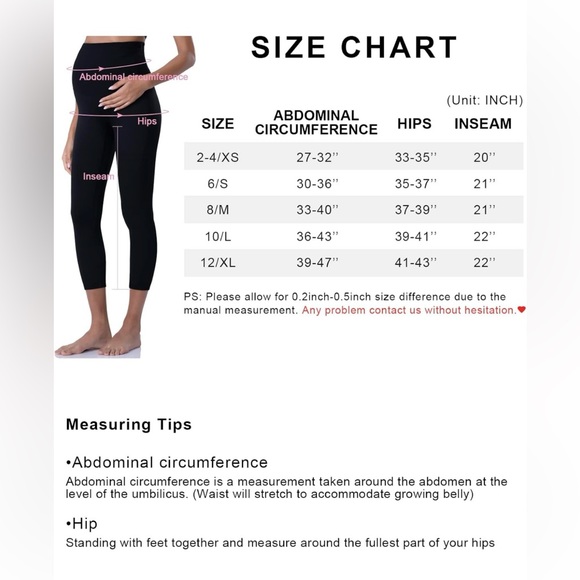 NWT Black POSHDIVAH Maternity Workout Leggings Medium - Picture 5 of 9